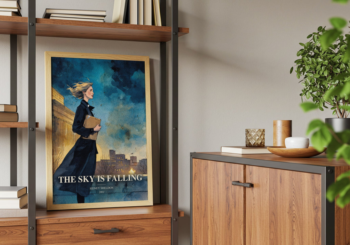 The Sky Is Falling book watercolour illustration paper finish options – matte satin gloss
