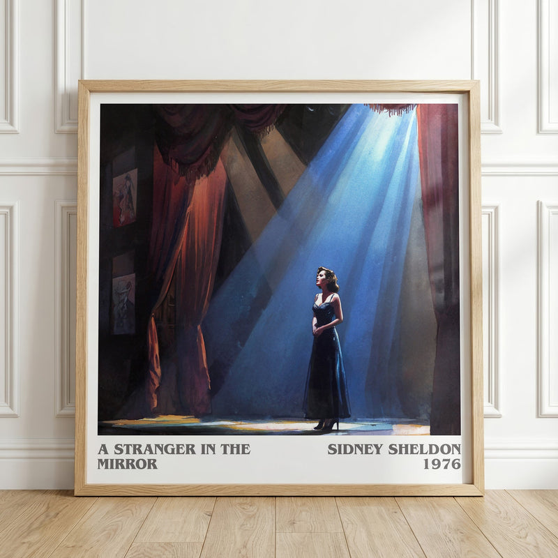A Stranger in the Mirror literary print in frame leaning in hallway – romance wall art