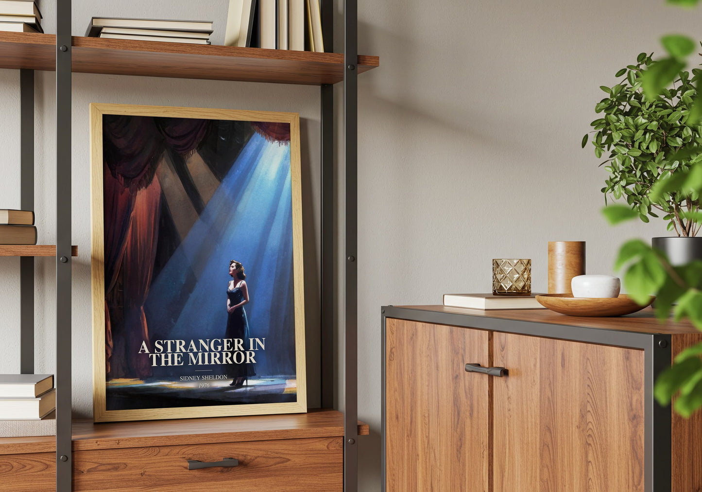 A Stranger In The Mirror book watercolour illustration paper finish options – matte satin gloss