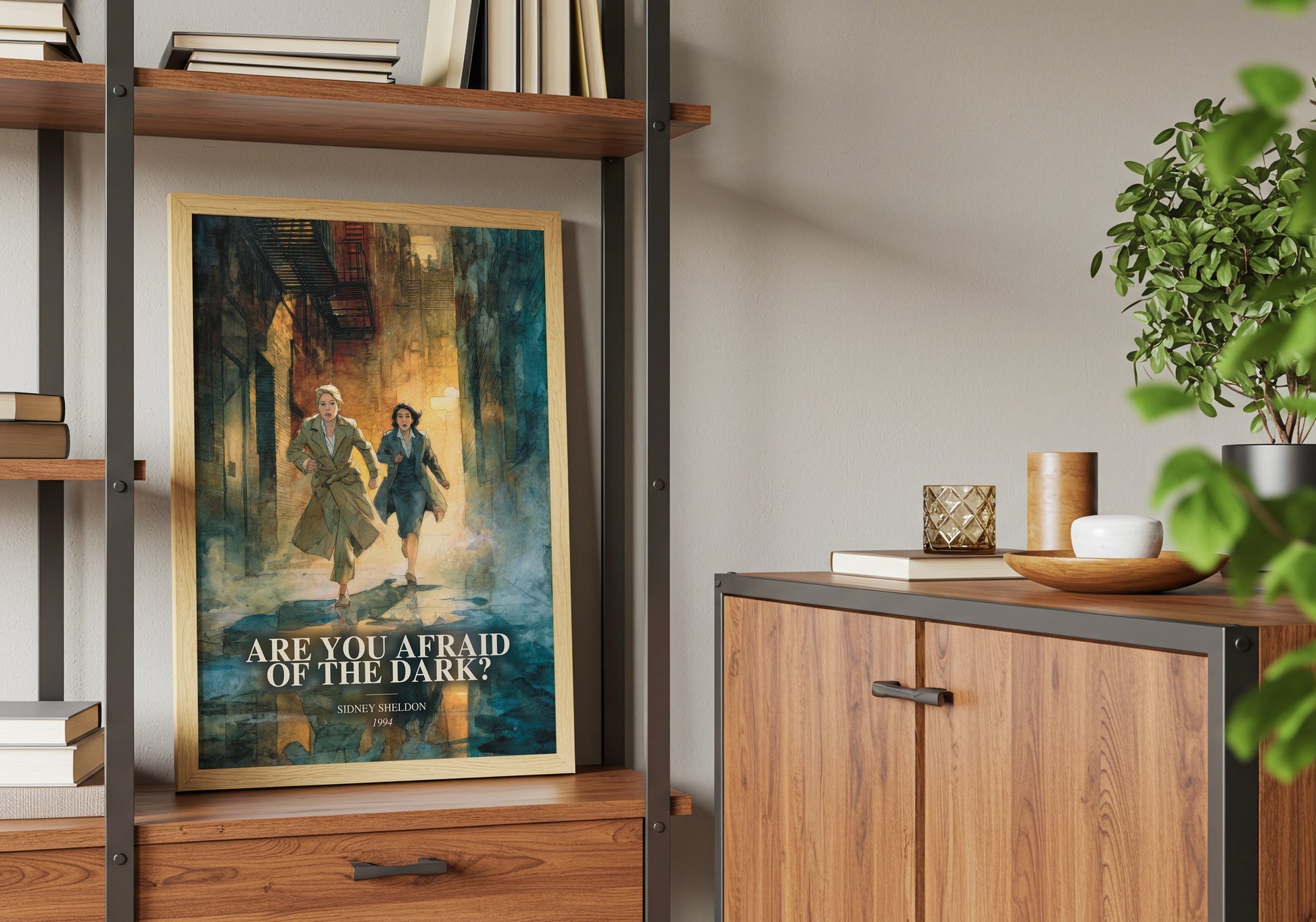 Are You Afraid Of The Dark? book watercolour illustration paper finish options – matte satin gloss