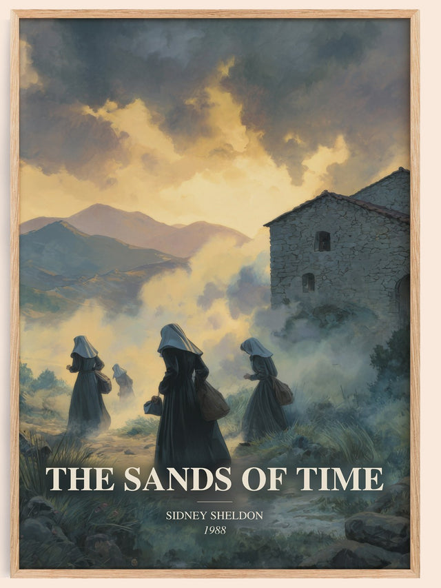 The Sands Of Time Book Watercolour Illustration by Sidney Sheldon