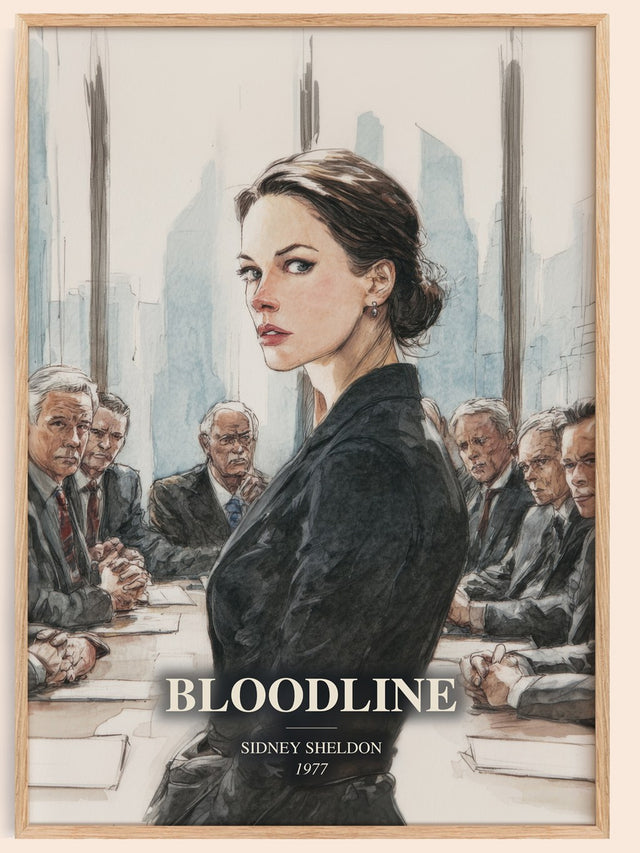 Bloodline Book Watercolour Illustration by Sidney Sheldon