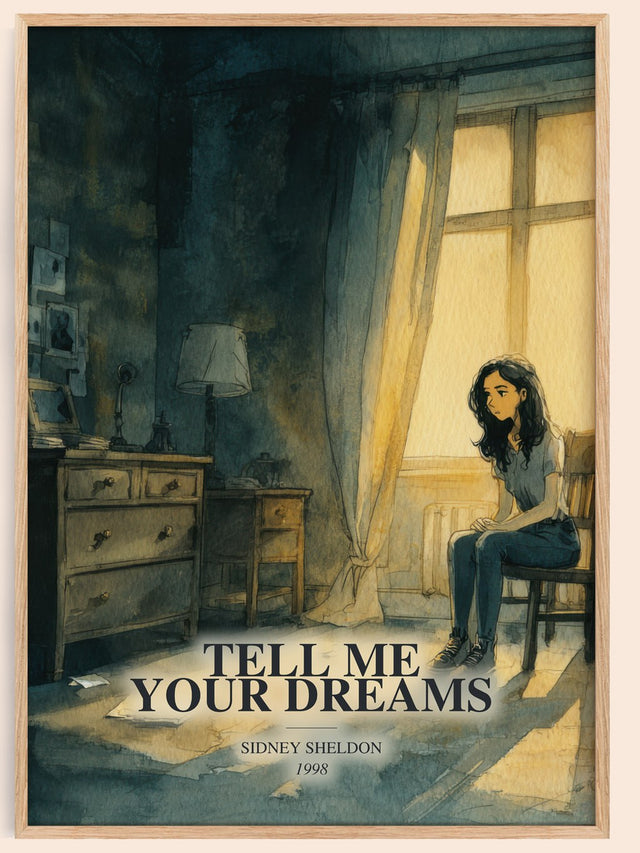 Tell Me Your Dreams Book Watercolour Illustration by Sidney Sheldon