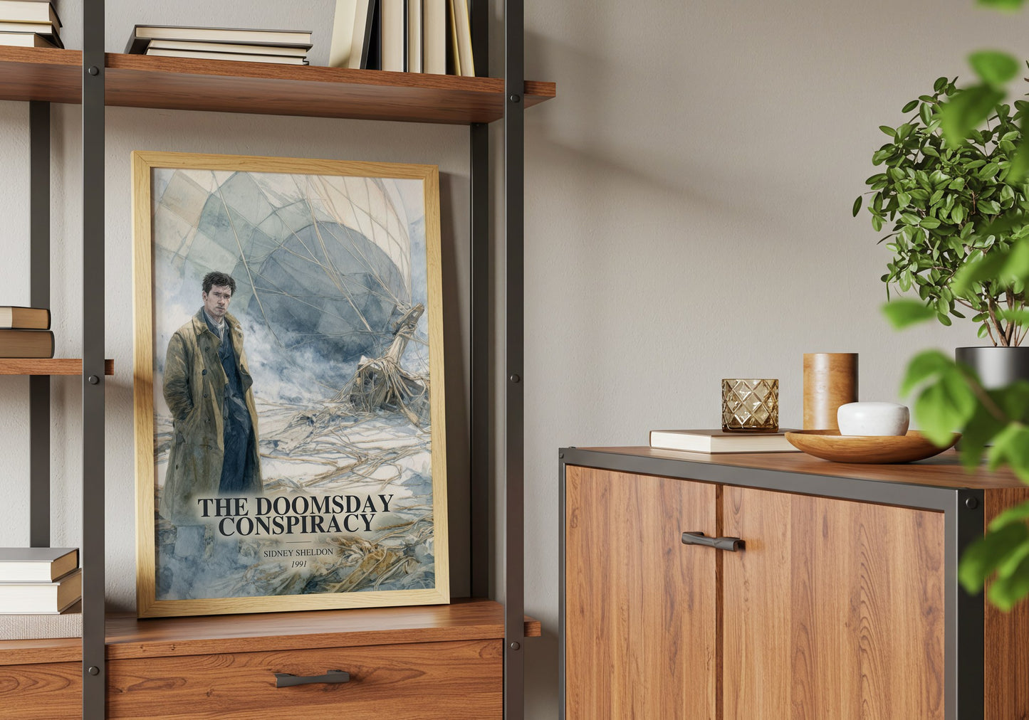 The Doomsday Conspiracy book watercolour illustration paper finish options – matte satin gloss