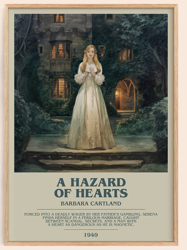 A Hazard of Hearts Bookish Wall Art by Barbara Cartland