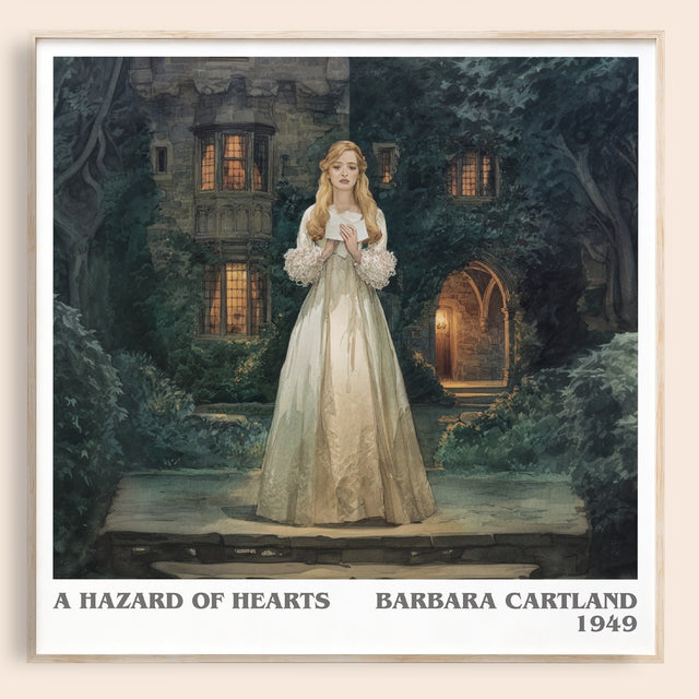 A Hazard of Hearts Literary Art Print by Barbara Cartland