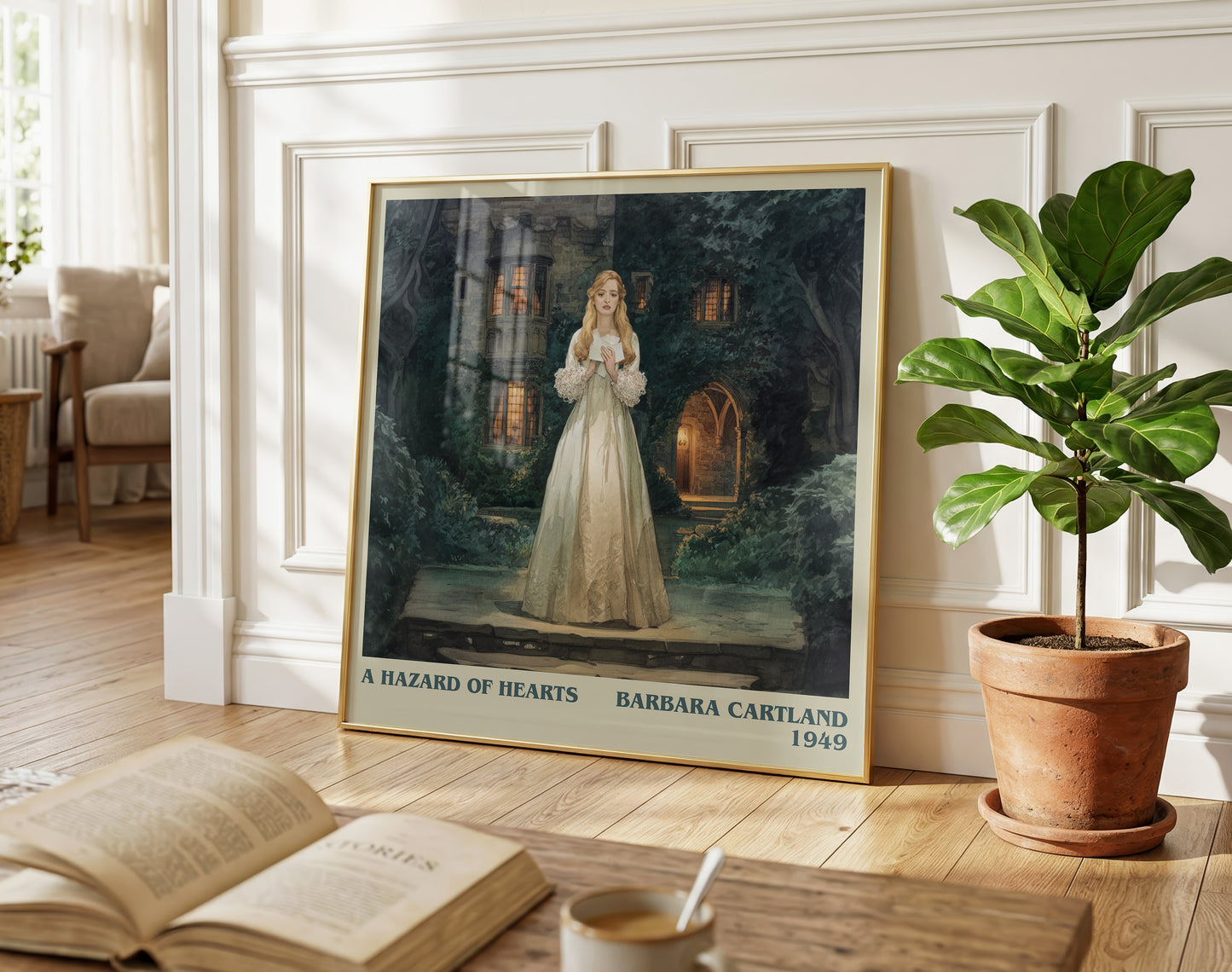 A Hazard of Hearts literary poster paired in gallery wall – literary art prints
