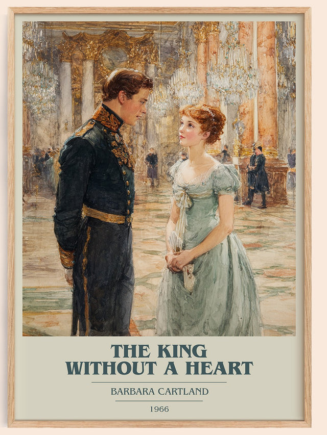 The King Without A heart Book Cover Poster by Barbara Cartland