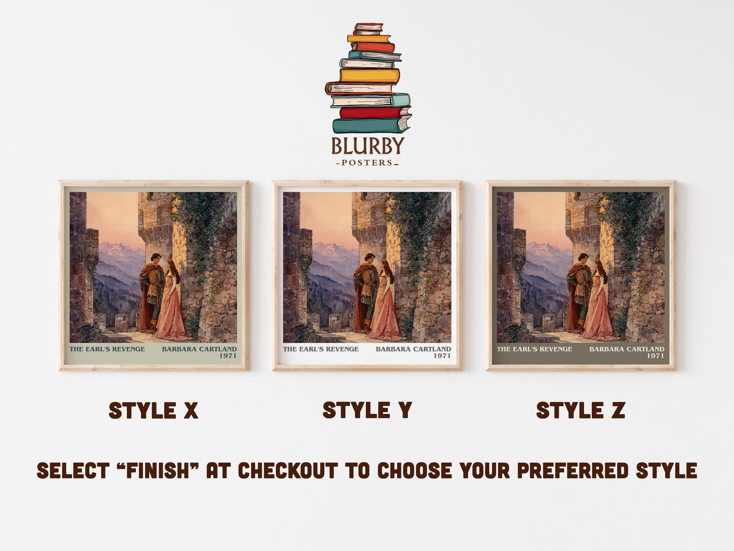 The Earl's Revenge literary art print colour and style options – Barbara Cartland book art