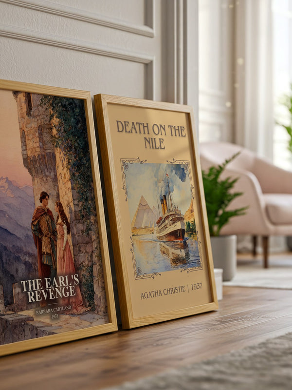 The Earl'S Revenge watercolour print framed by window – literary home decor