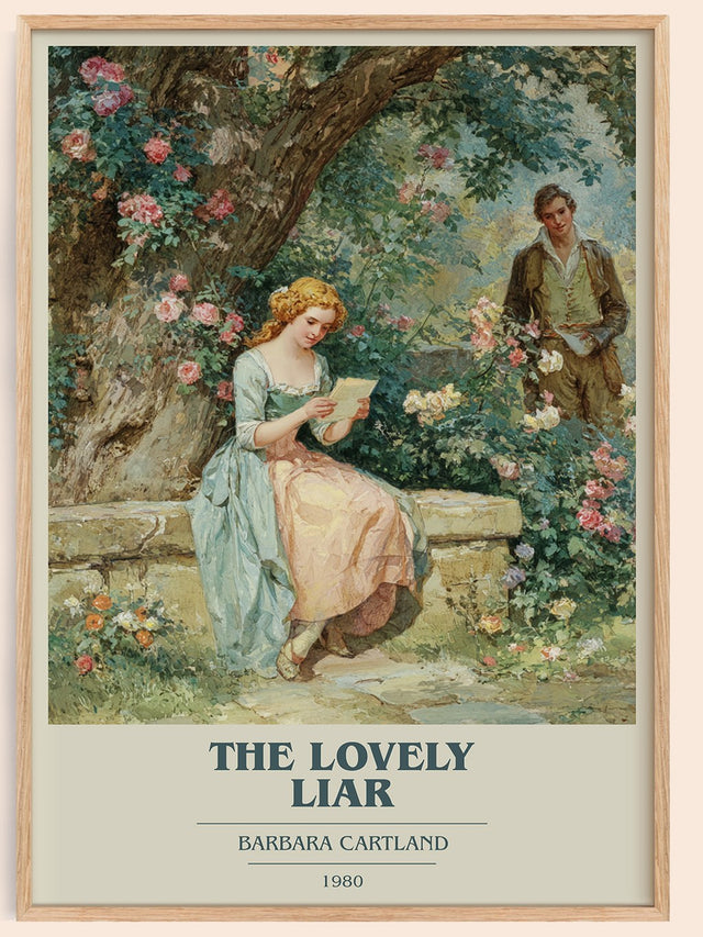 The Lovely Liar Book Cover Poster by Barbara Cartland