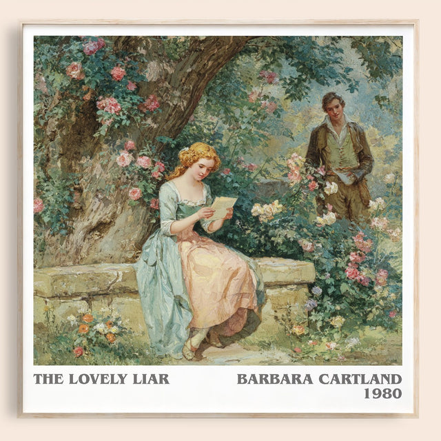 The Lovely Liar Literary Art Print by Barbara Cartland
