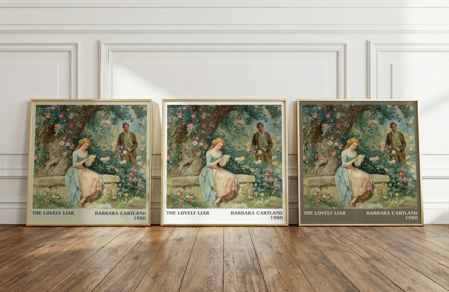 The Lovely Liar literary print framed by window – literary home decor