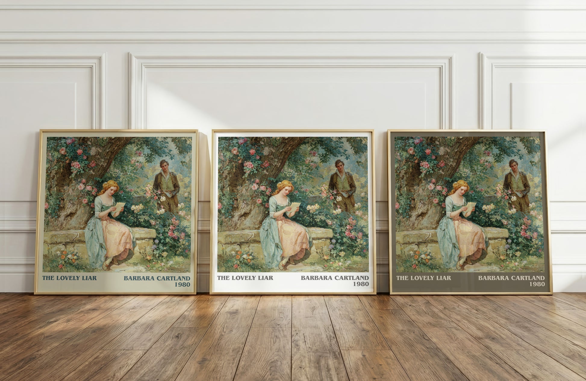 The Lovely Liar literary print framed by window – literary home decor