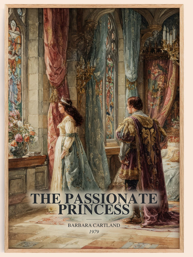 Passionate Princess Book Watercolour Illustration by Barbara Cartland