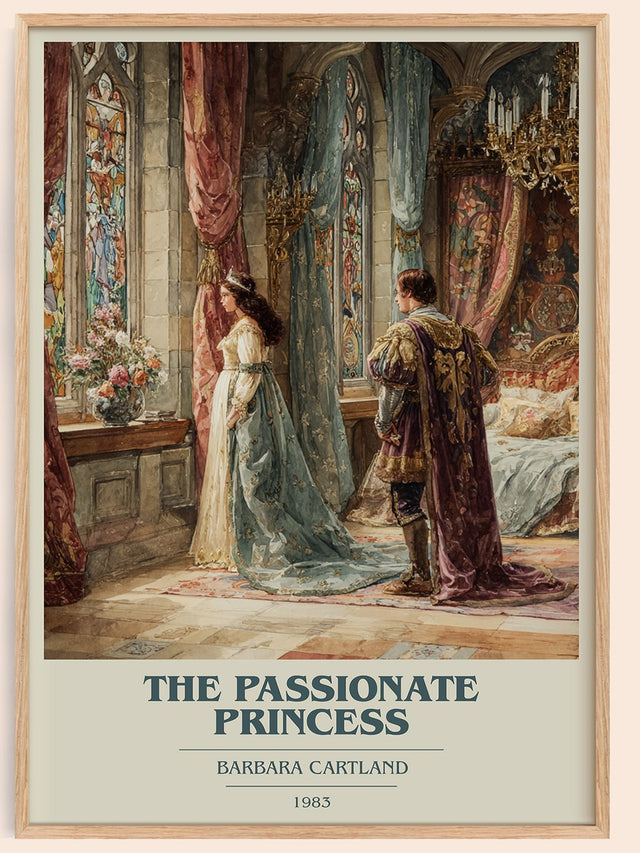 The Passionate Princess Book Cover Poster by Barbara Cartland