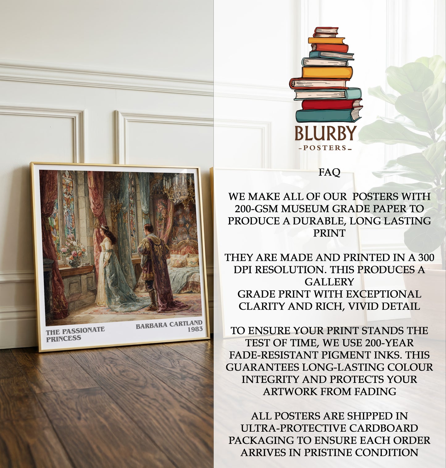 The Passionate Princess Literary Art Print by Barbara Cartland