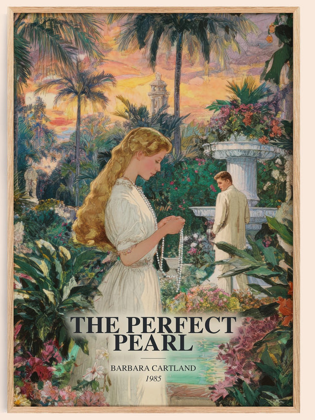 The Perfect Pearl Book Watercolour Illustration by Barbara Cartland