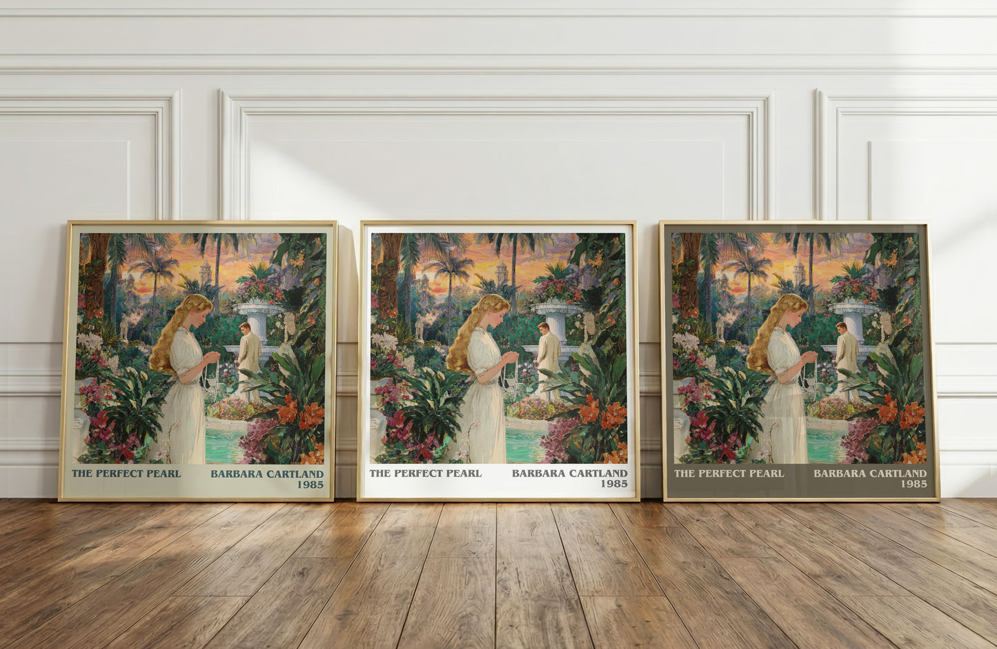 The Perfect Pearl literary print framed by window – literary home decor