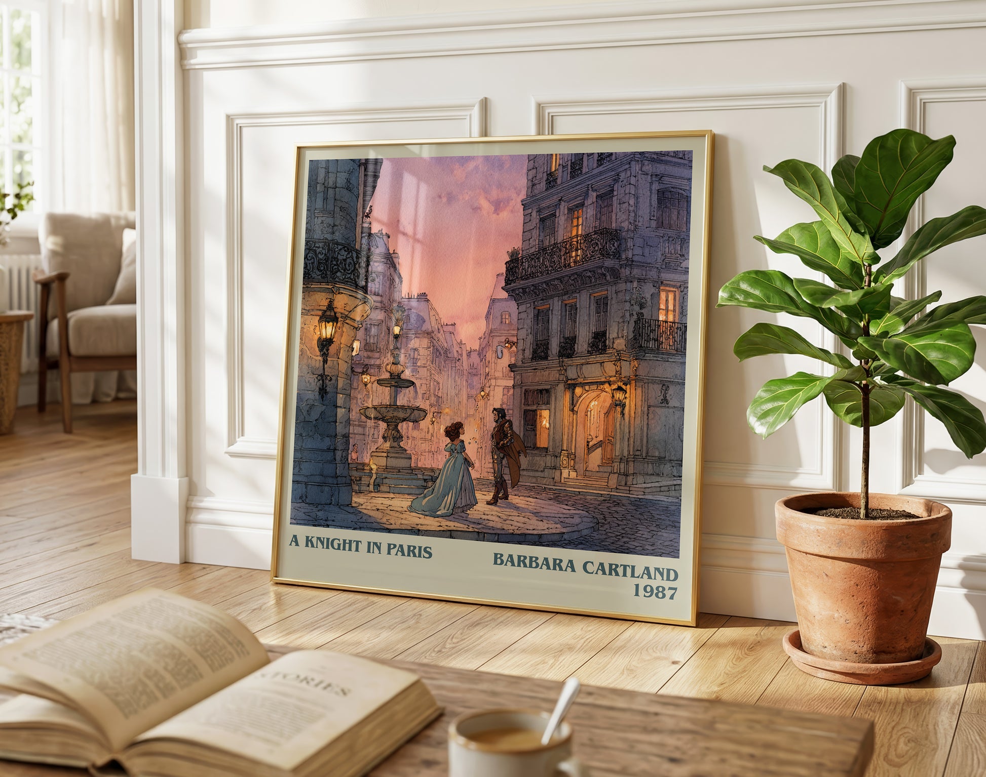 A Knight in Paris literary poster paired in gallery wall – literary art prints