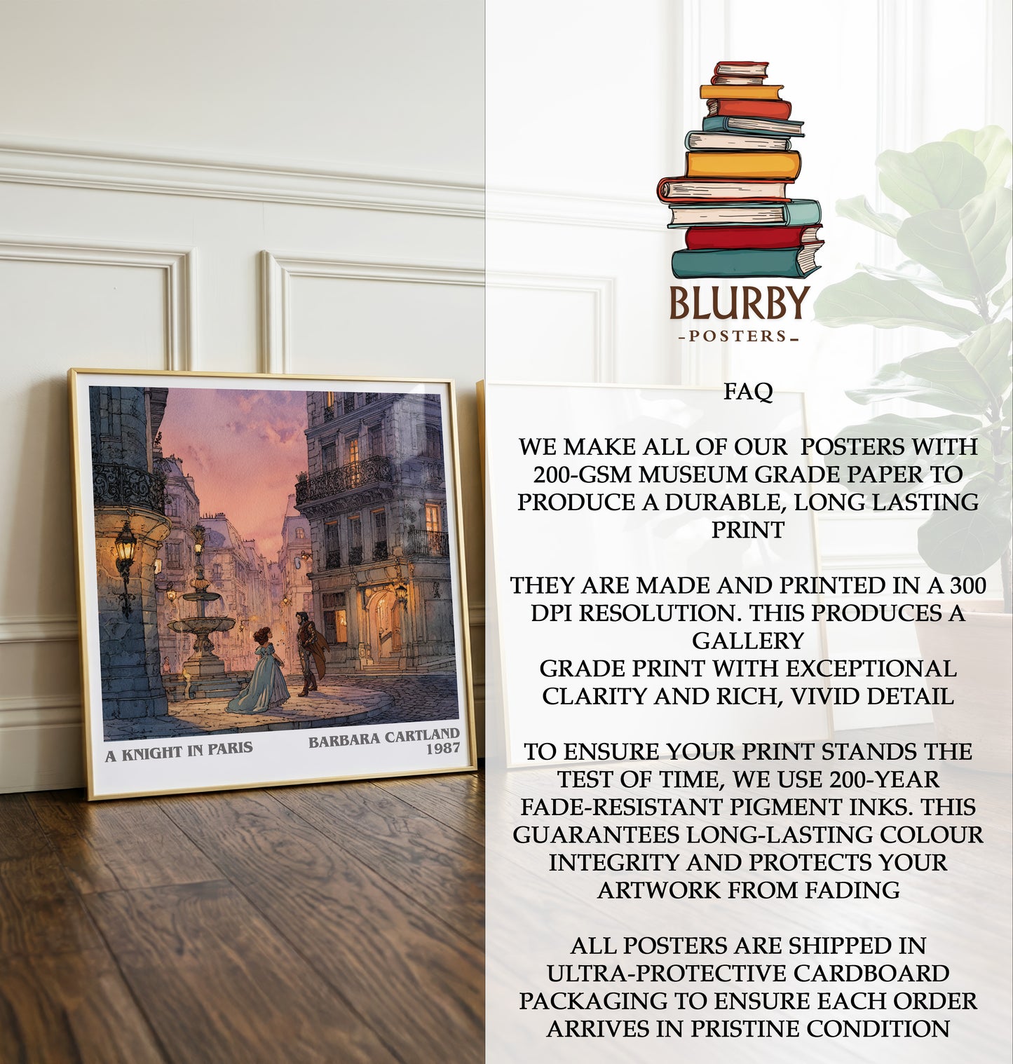 A Knight in Paris Literary Art Print by Barbara Cartland