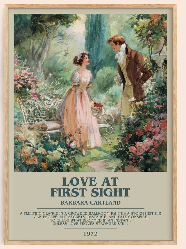 Love at First Sight Bookish Wall Art by Barbara Cartland