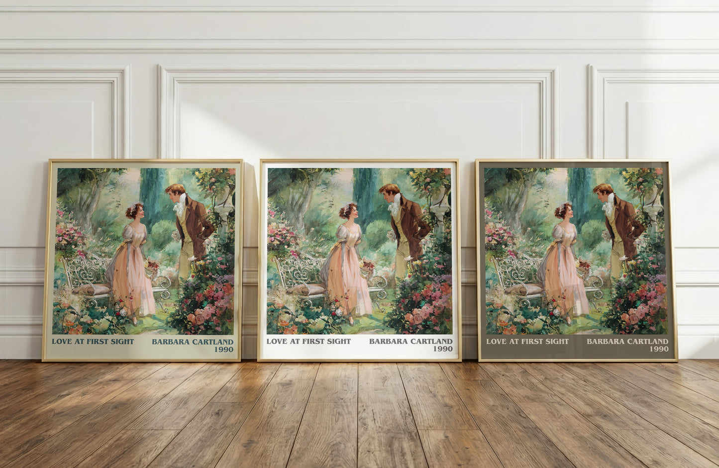 Love at First Sight literary print framed by window – literary home decor