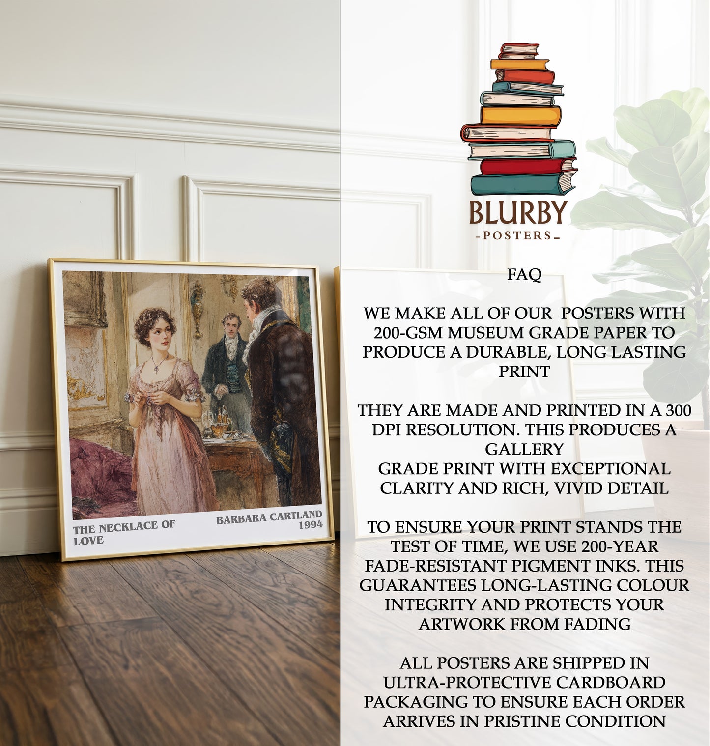 The Necklace of Love Literary Art Print by Barbara Cartland