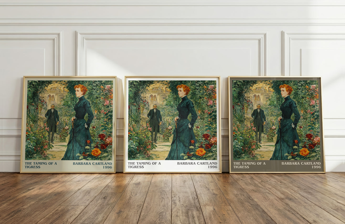 The Taming of a Tigress literary print framed by window – literary home decor
