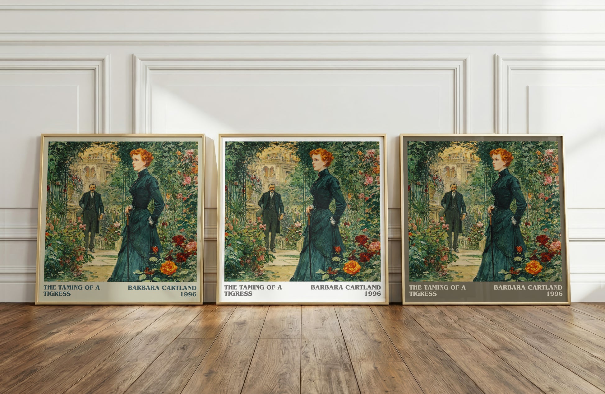 The Taming of a Tigress literary print framed by window – literary home decor