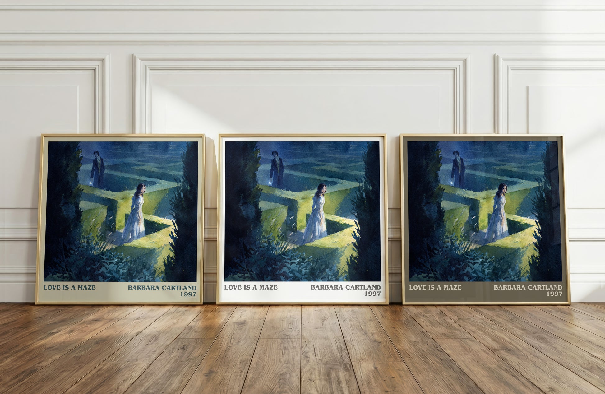 Love Is a Maze literary print framed by window – literary home decor