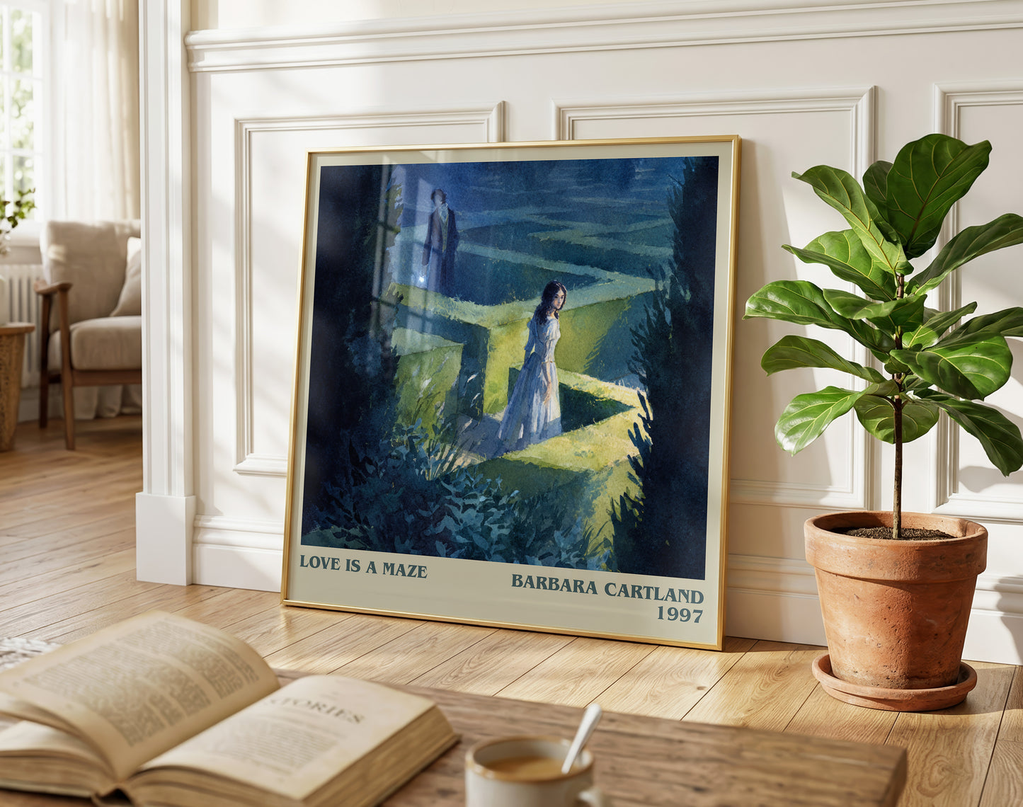 Love Is a Maze literary poster paired in gallery wall – literary art prints