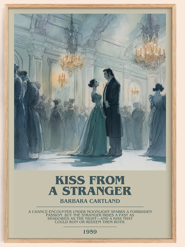 Kiss from a Stranger Bookish Wall Art by Barbara Cartland