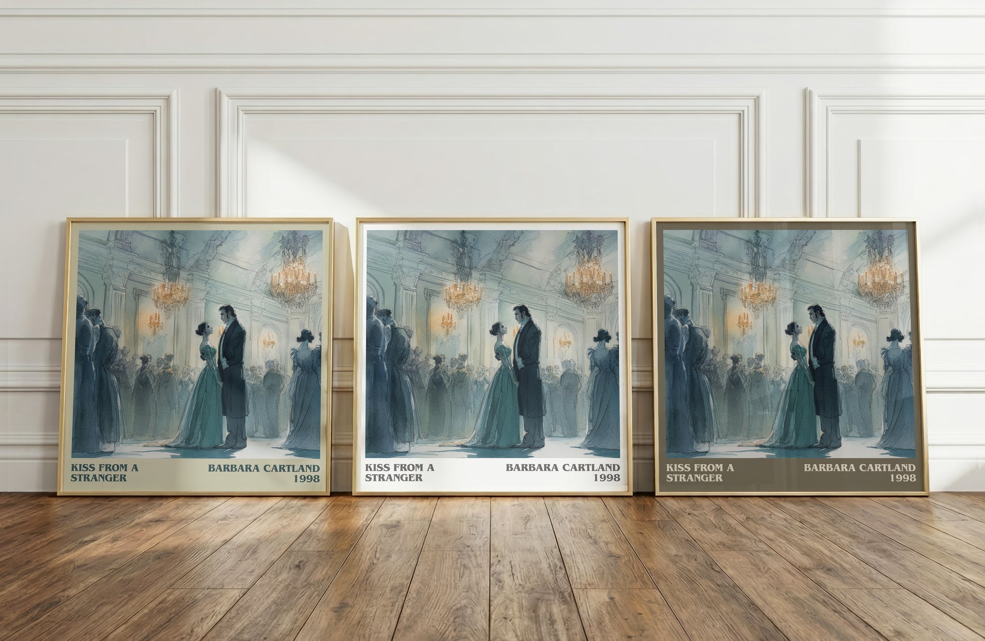 Kiss from a Stranger literary print framed by window – literary home decor