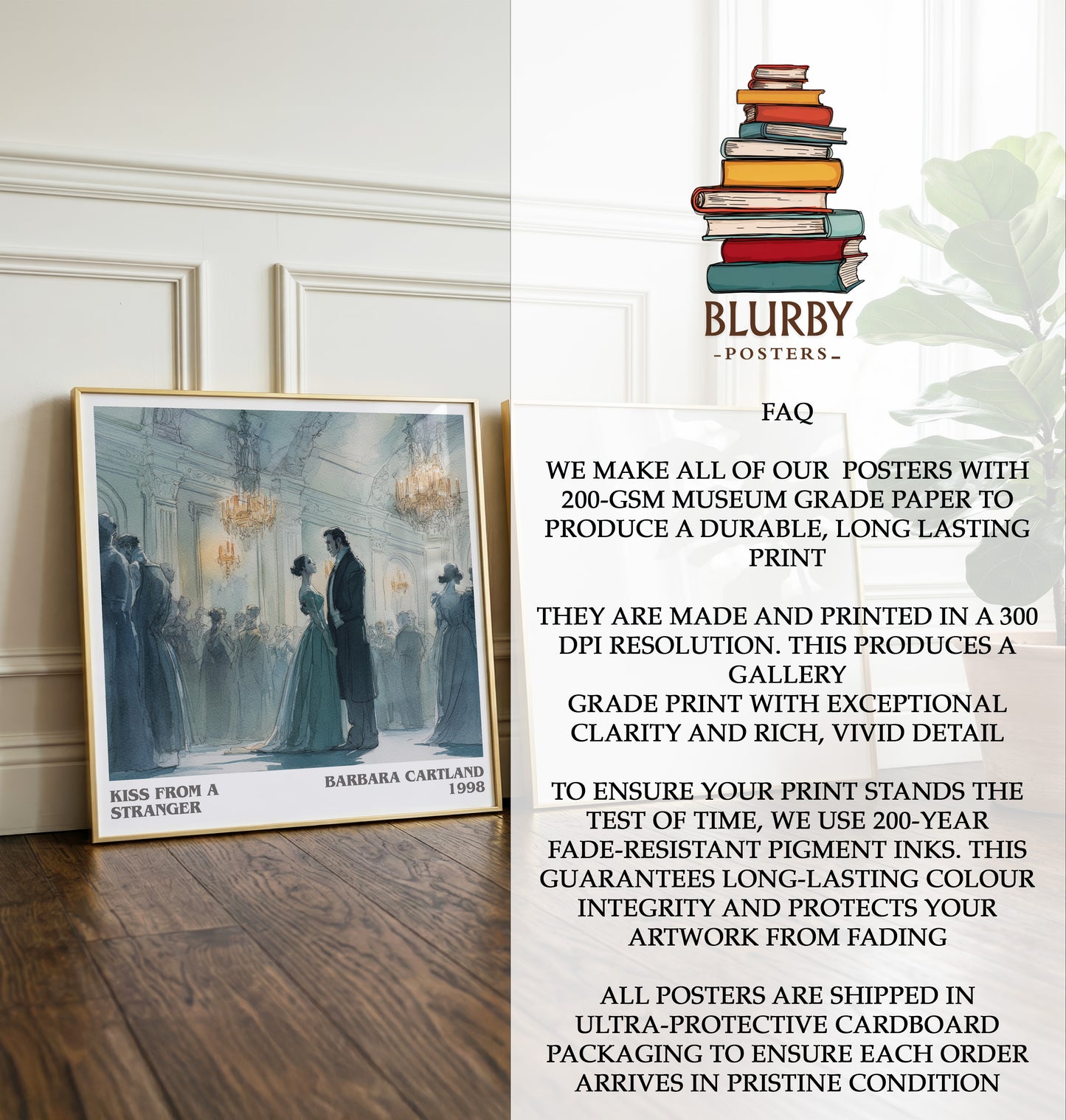 Kiss from a Stranger Literary Art Print by Barbara Cartland