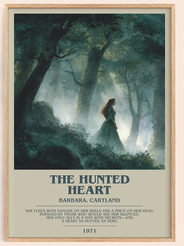 The Hunted Heart Bookish Wall Art by BARBARA. CARTLAND