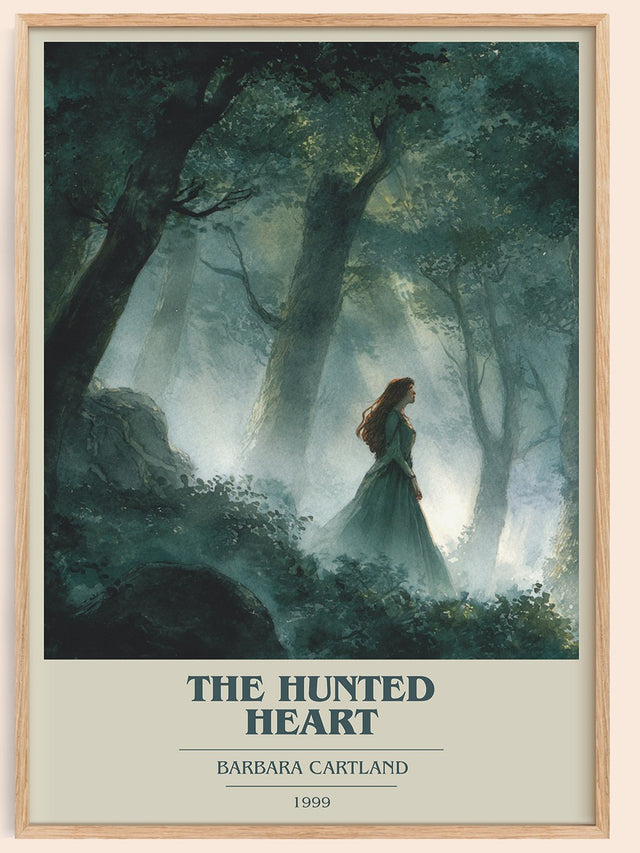 The Hunted Heart Book Cover Poster by BARBARA. CARTLAND