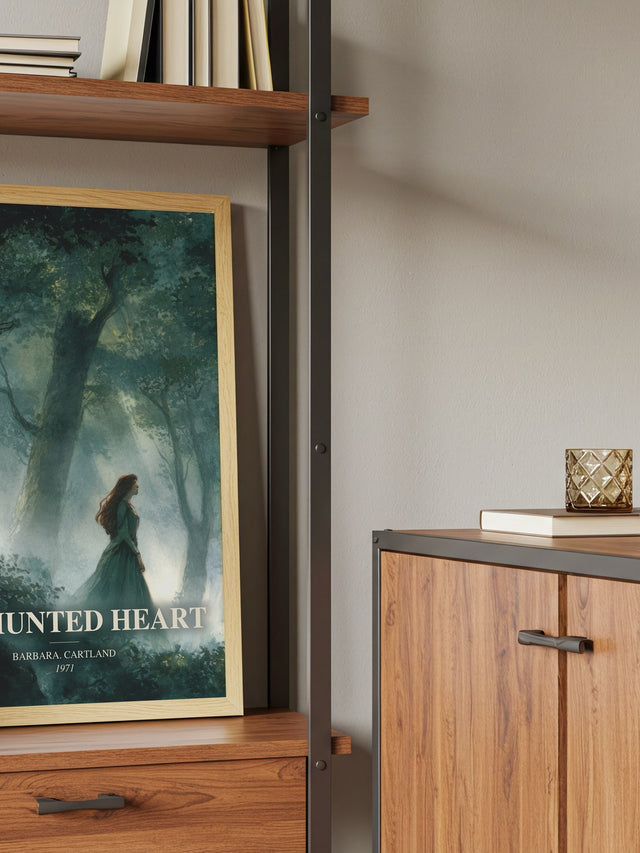 The Hunted Heart Book Watercolour Illustration by Barbara. Cartland