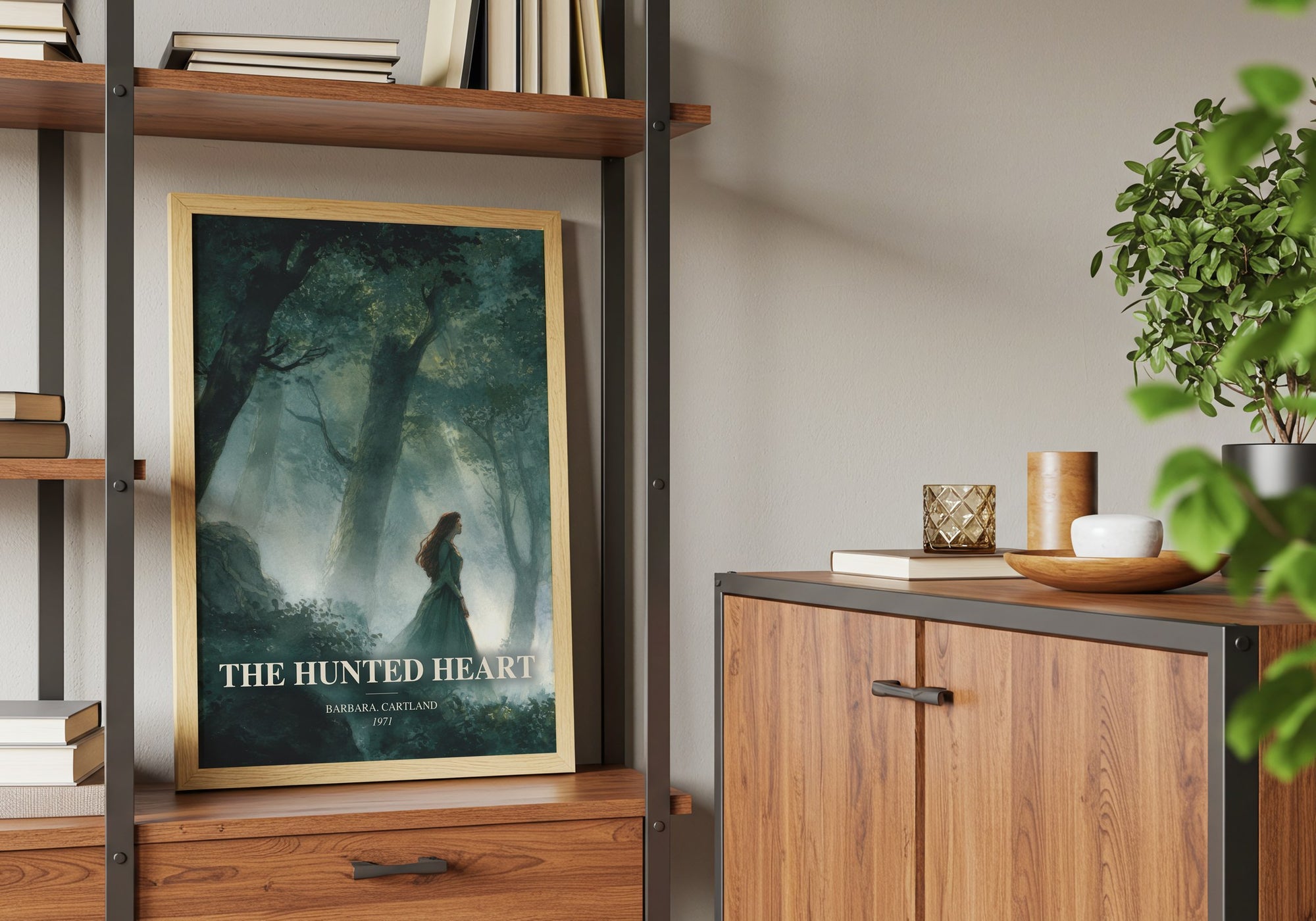The Hunted Heart book watercolour illustration paper finish options – matte satin gloss