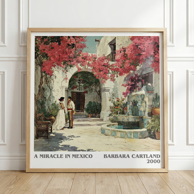 A Miracle in Mexico literary print in frame leaning in hallway – childrens wall art