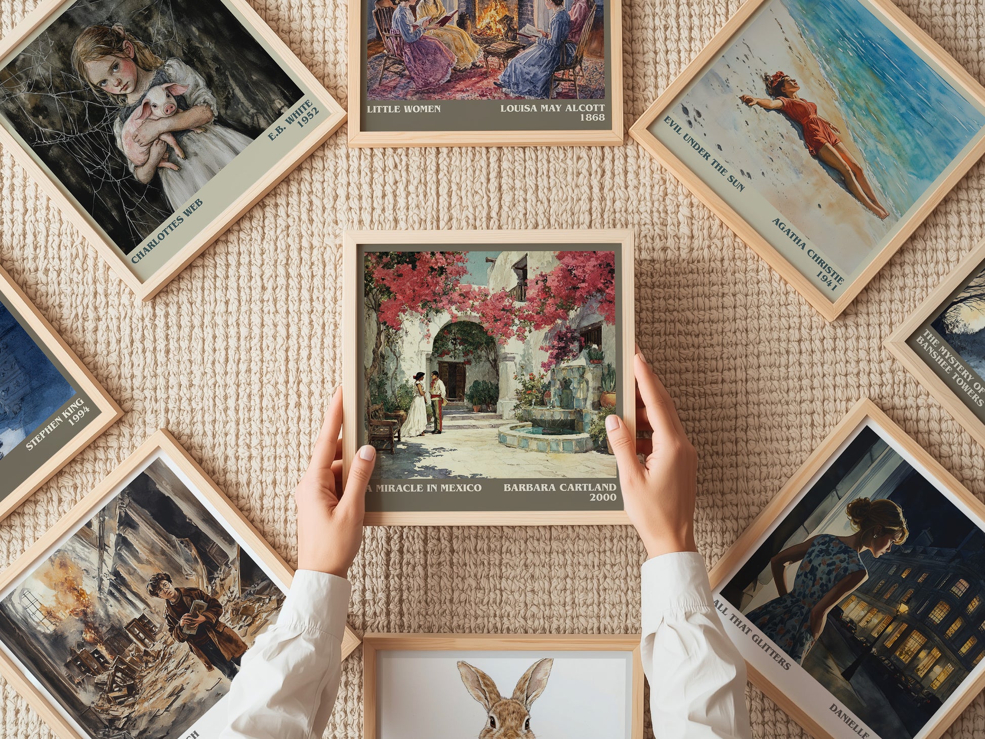 A Miracle in Mexico literary print on bookshelf – Barbara Cartland fan gift