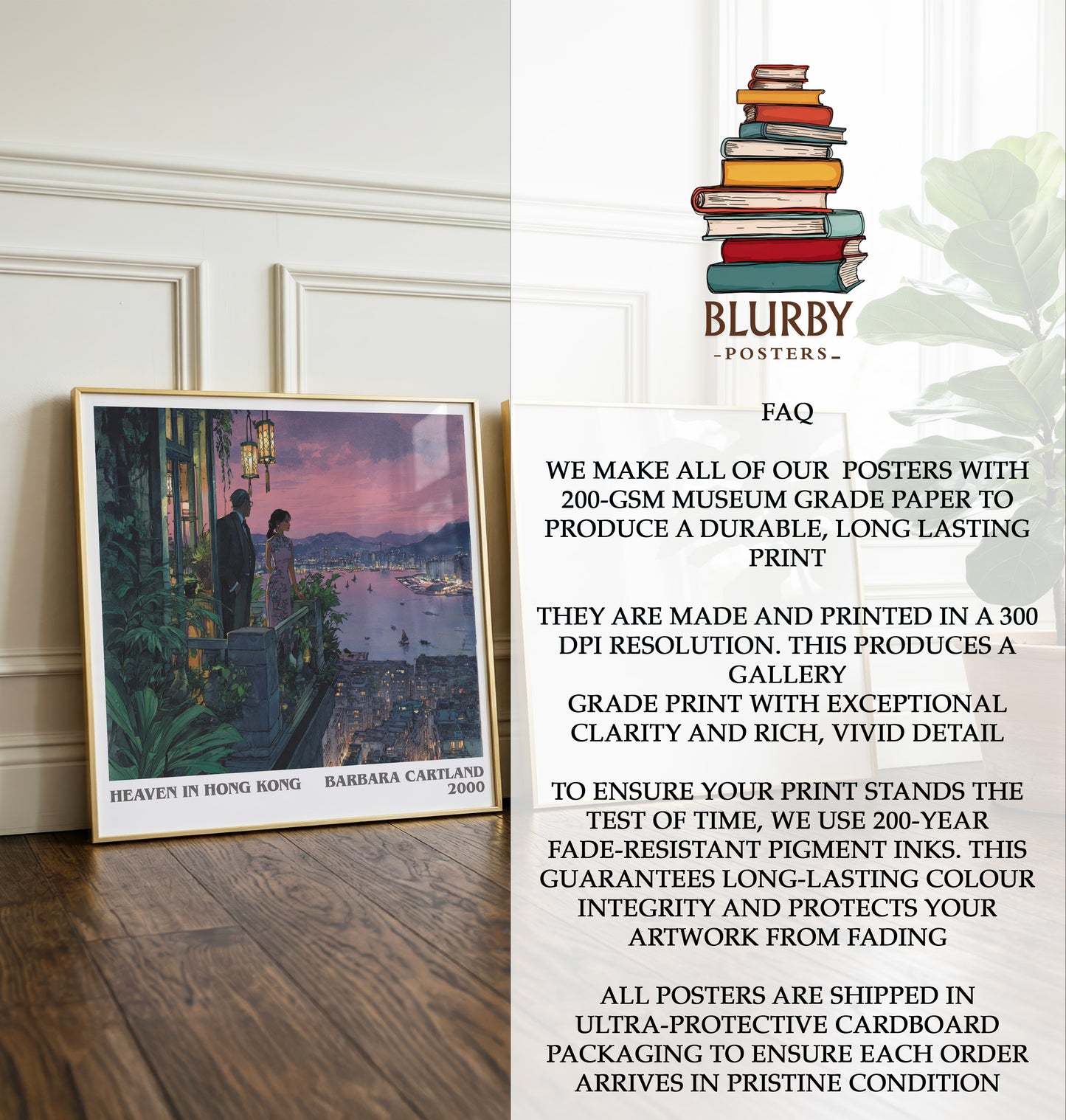 Heaven in Hong Kong Literary Art Print by Barbara Cartland