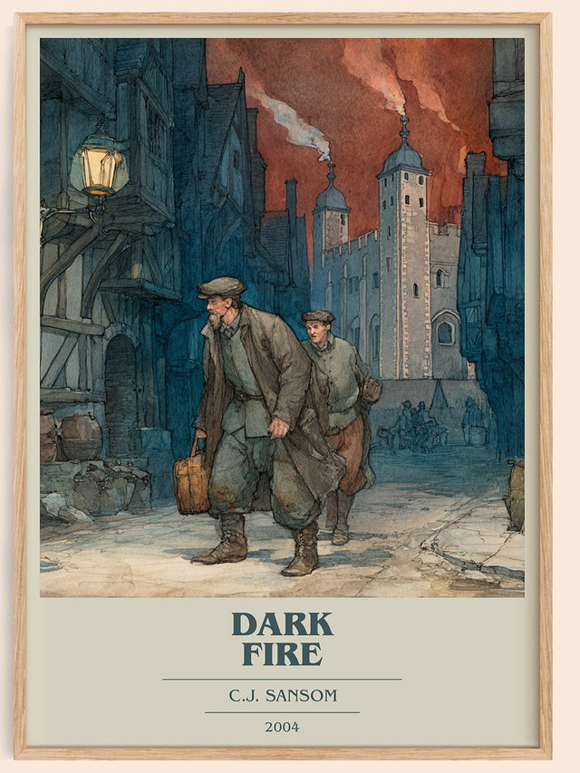 Dark Fire Book Cover Poster by C.J. Sansom