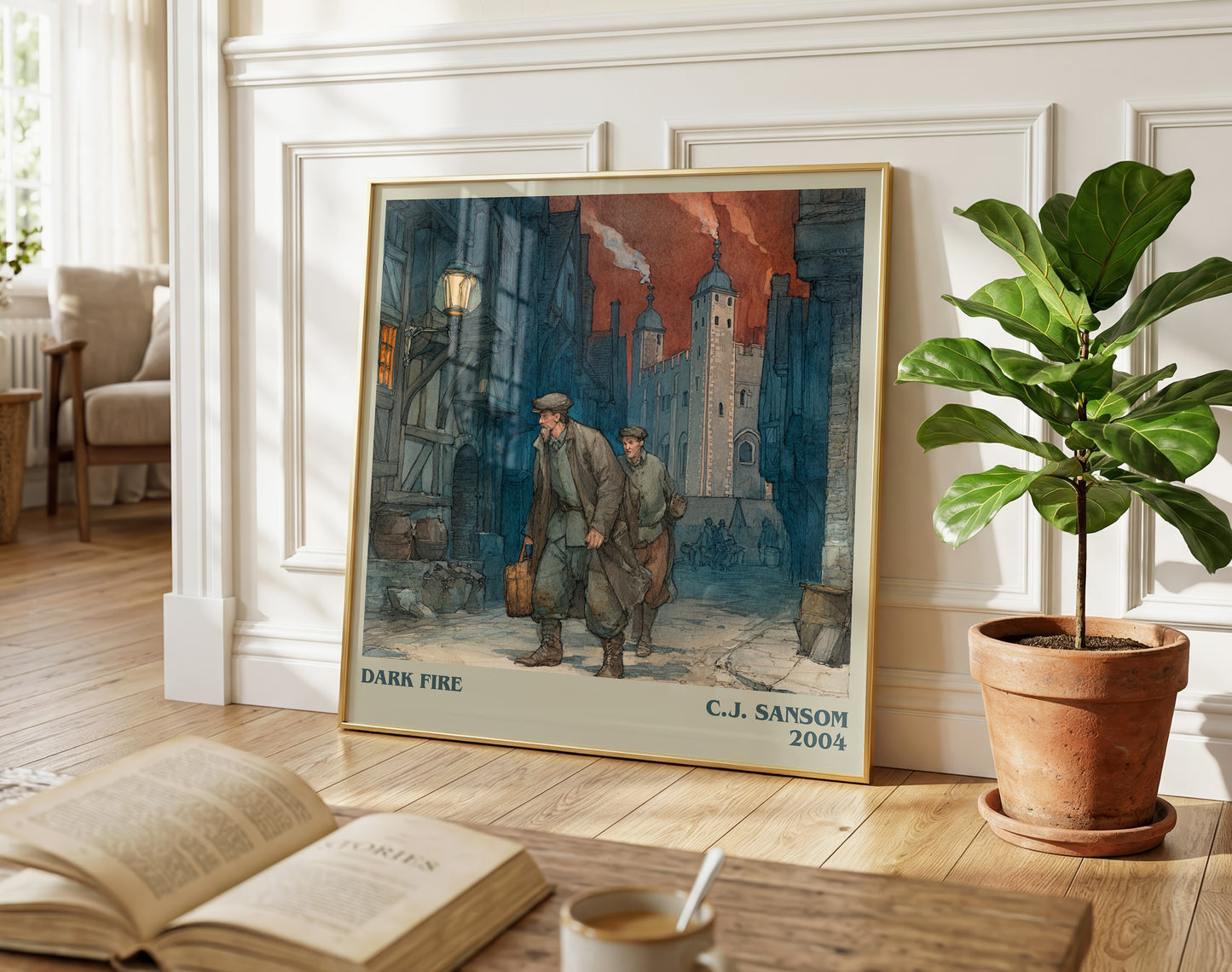 Dark Fire literary poster paired in gallery wall – literary art prints
