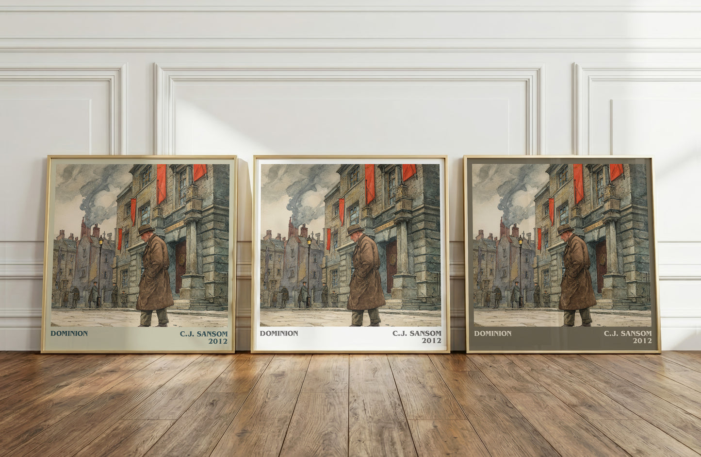 Dominion literary print framed by window – literary home decor