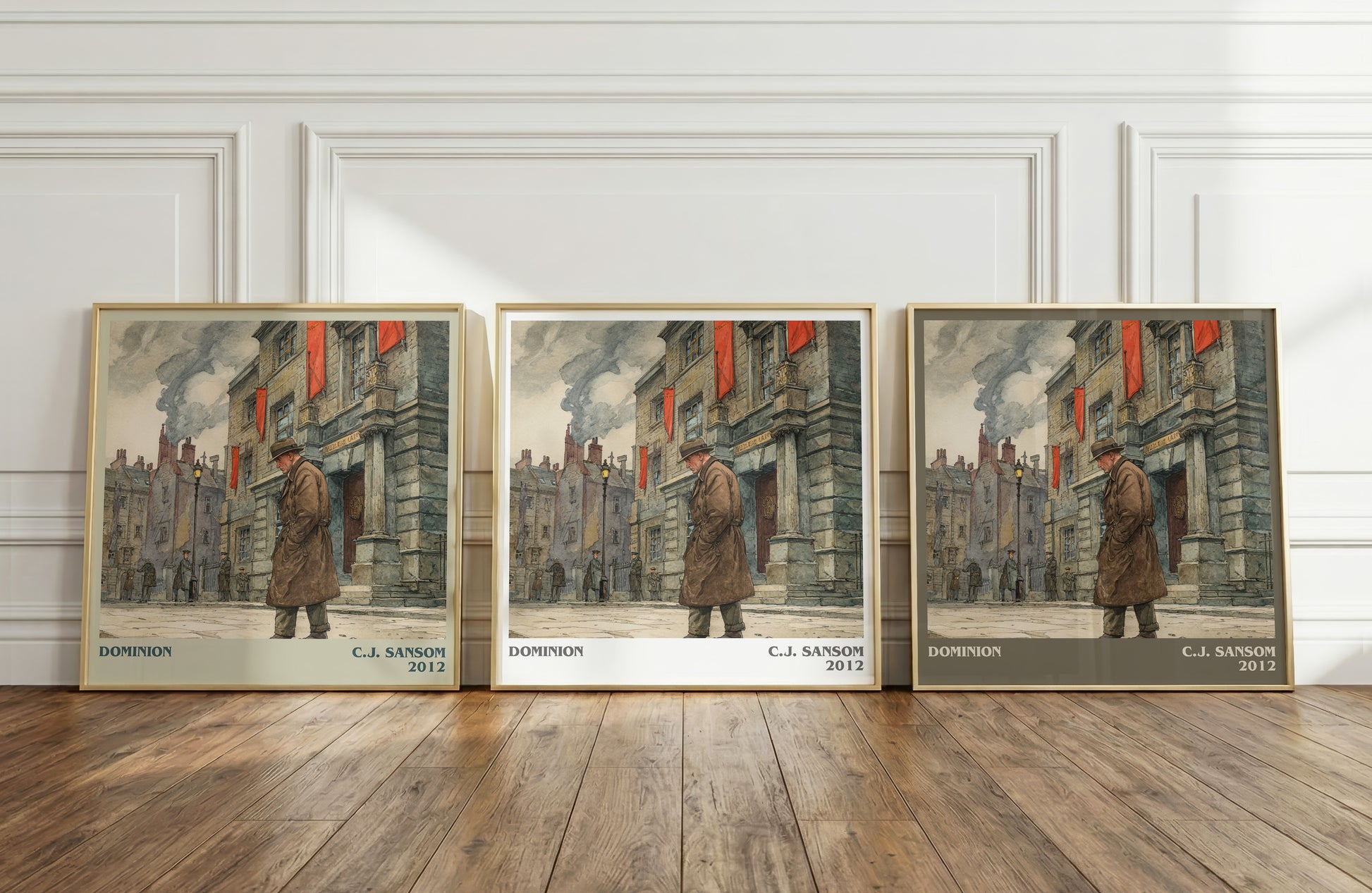 Dominion literary print framed by window – literary home decor