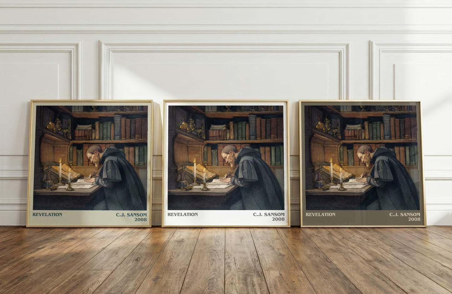 Revelation literary print framed by window – literary home decor