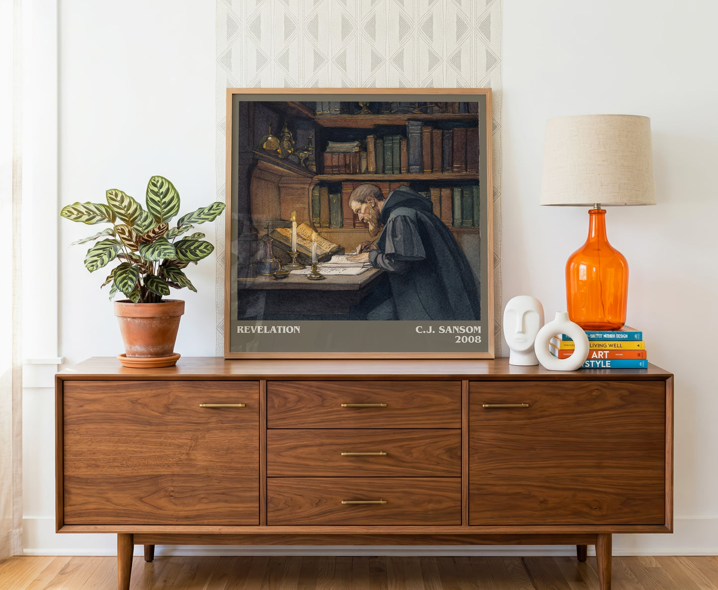 Revelation literary literary print detail – C.J. Sansom book art