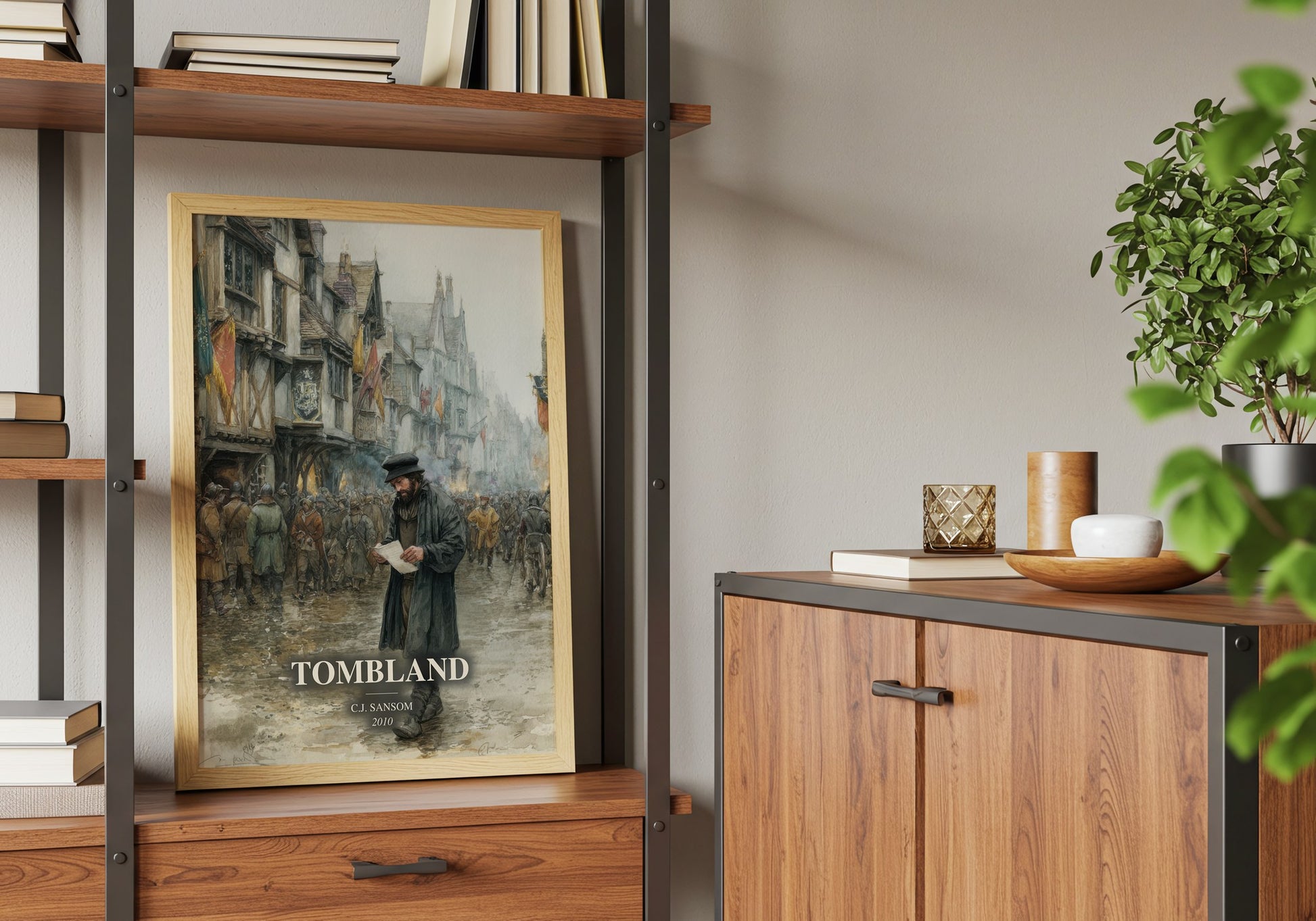 Tombland book watercolour illustration paper finish options – matte satin gloss