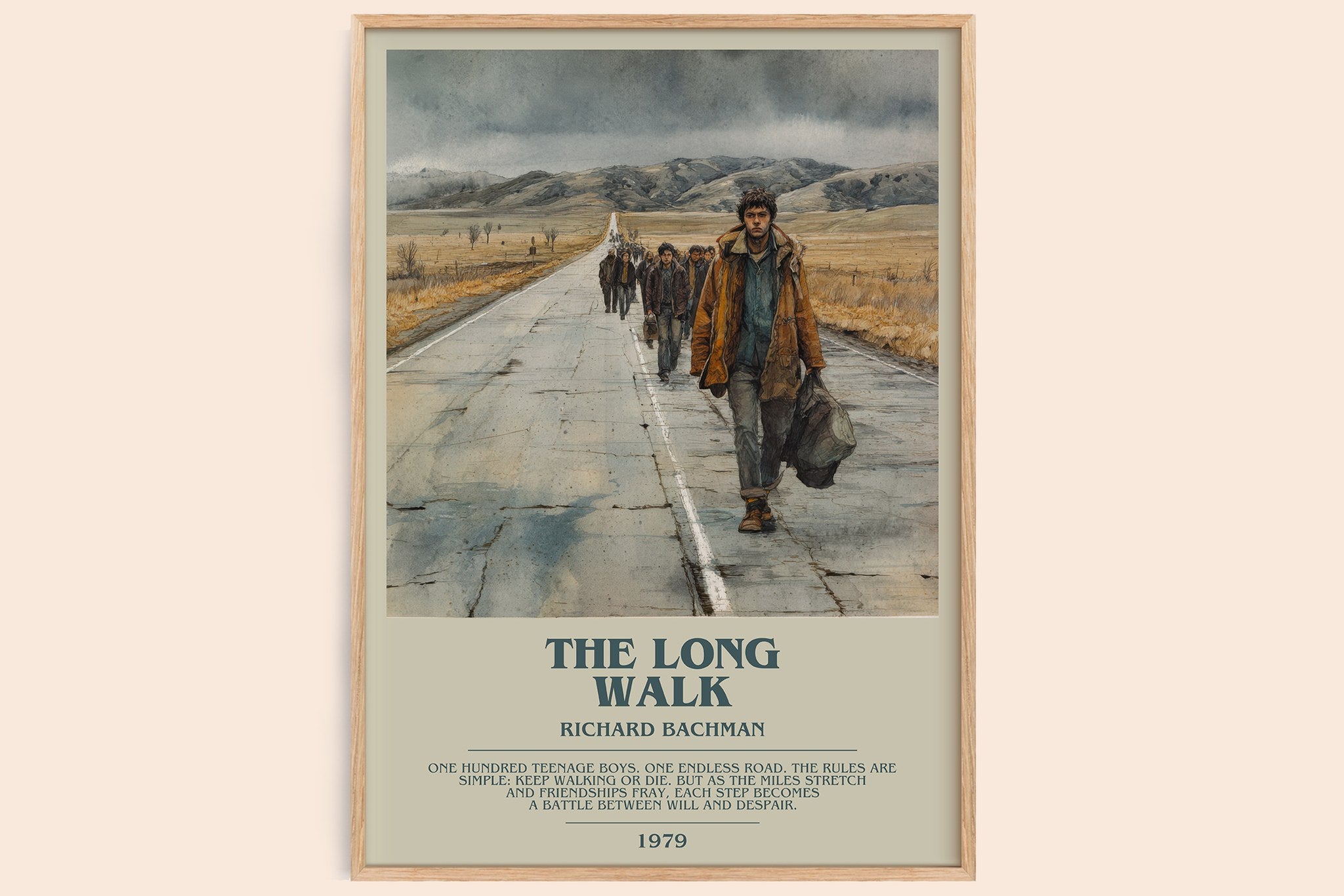 The Long Walk Bookish Wall Art by Richard Bachman